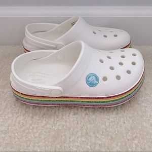 Kids' Crocband Rainbow Glitter Clog